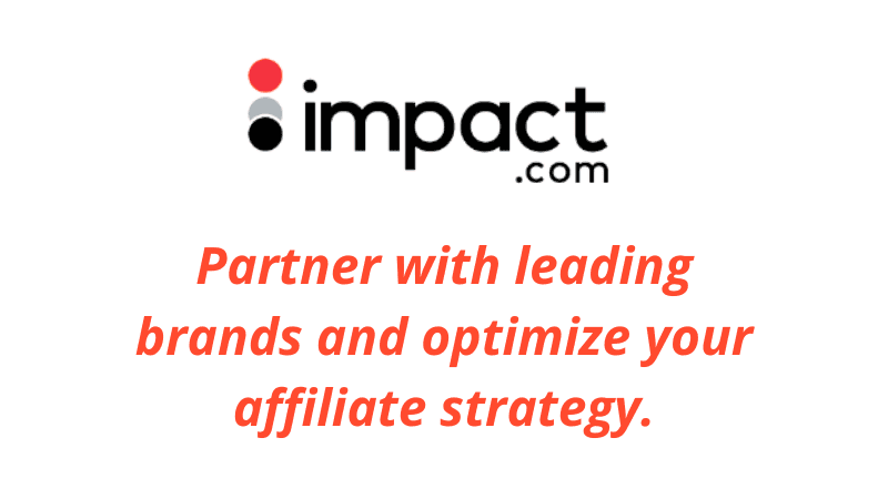 Impact logo, one of the 7 affiliate marketing networks for partnering with leading brands.