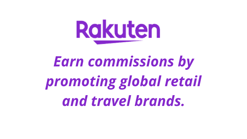 Rakuten Advertising logo, part of the 7 affiliate marketing networks, promoting global retail and travel brands.