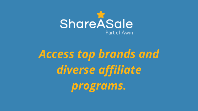 ShareASale logo, featured as one of the 7 affiliate marketing networks offering top brand partnerships.