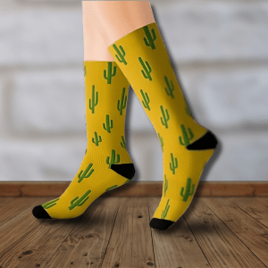 Sock Your Style: Shop Now! Arizona Saguaro Cactus Socks inspired by Desert Adventures in Arizona at Mellow Nomadic Socks on Etsy