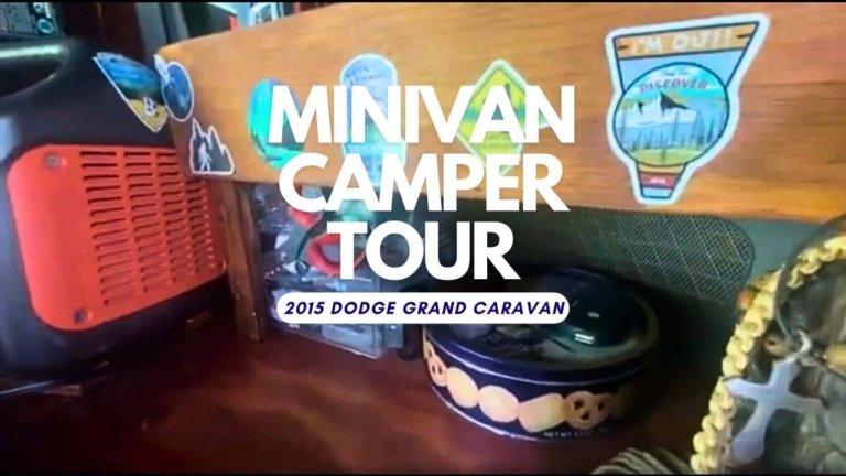 Minivan Camoer Setup Voyager with Mellow Nomadic Adventures 1 of 2